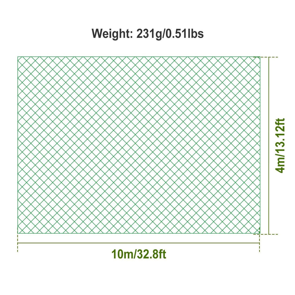 13 x 33ft Garden Netting Heavy Duty PE Anti Bird Netting Plants Fruits Tree Vegetables Protection Netting Net - MC Online