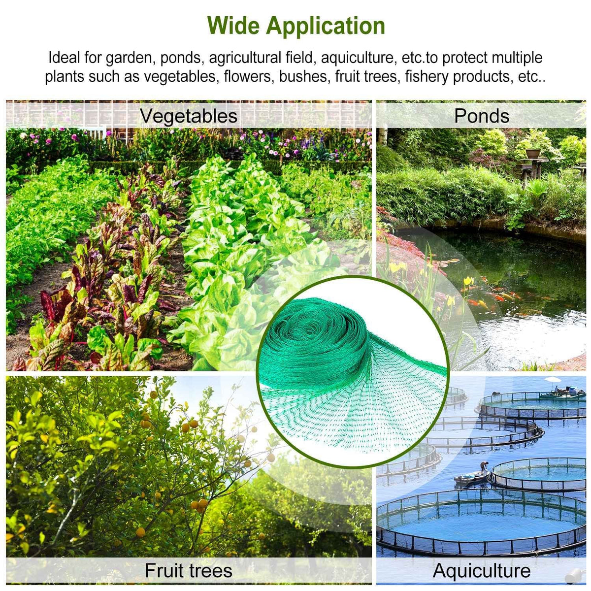 13 x 33ft Garden Netting Heavy Duty PE Anti Bird Netting Plants Fruits Tree Vegetables Protection Netting Net - MC Online