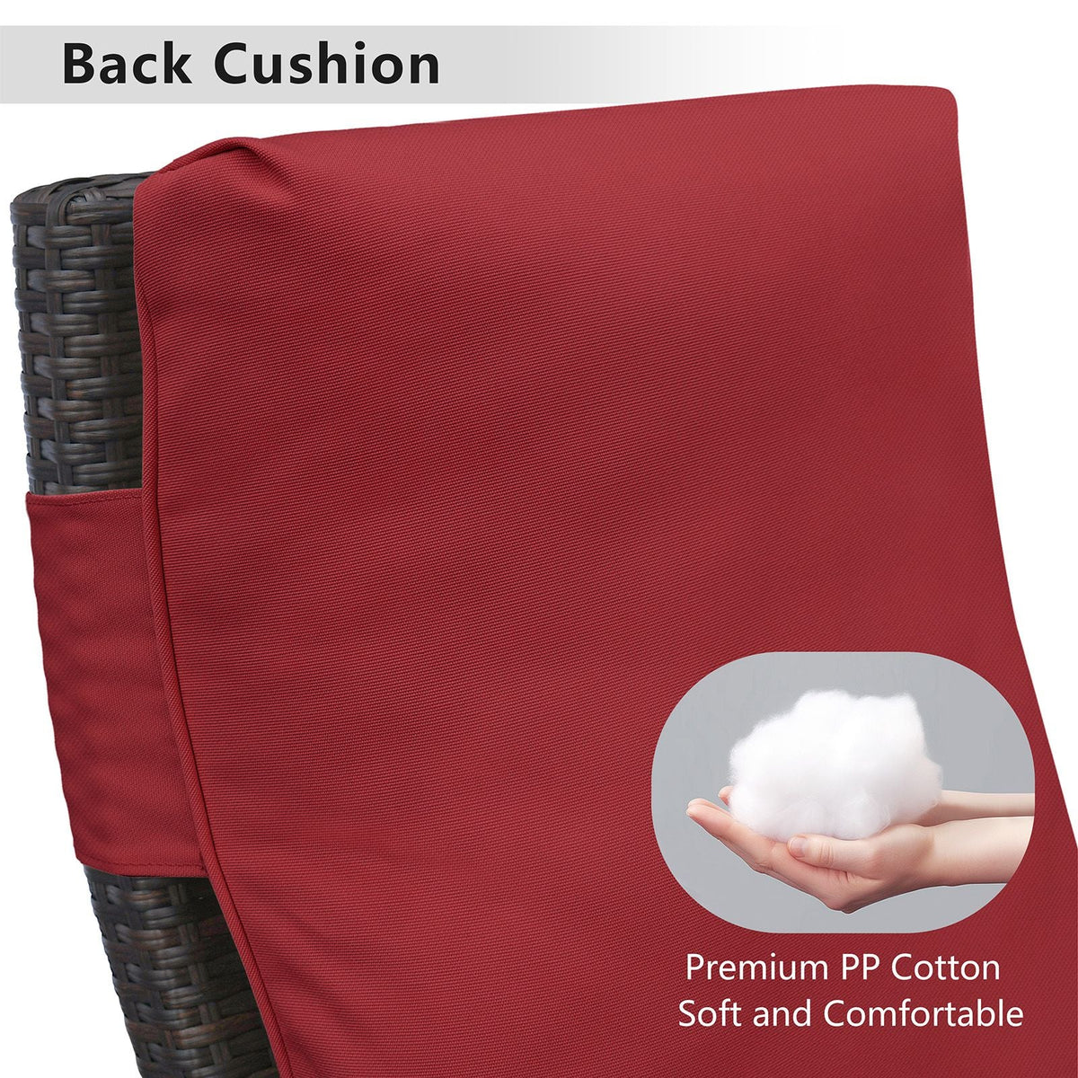3' Thickness Replacement Waterproof Cushion,Lounge Chair Cushion,Cushion for Outdoor Recliner Furniture - MC Online