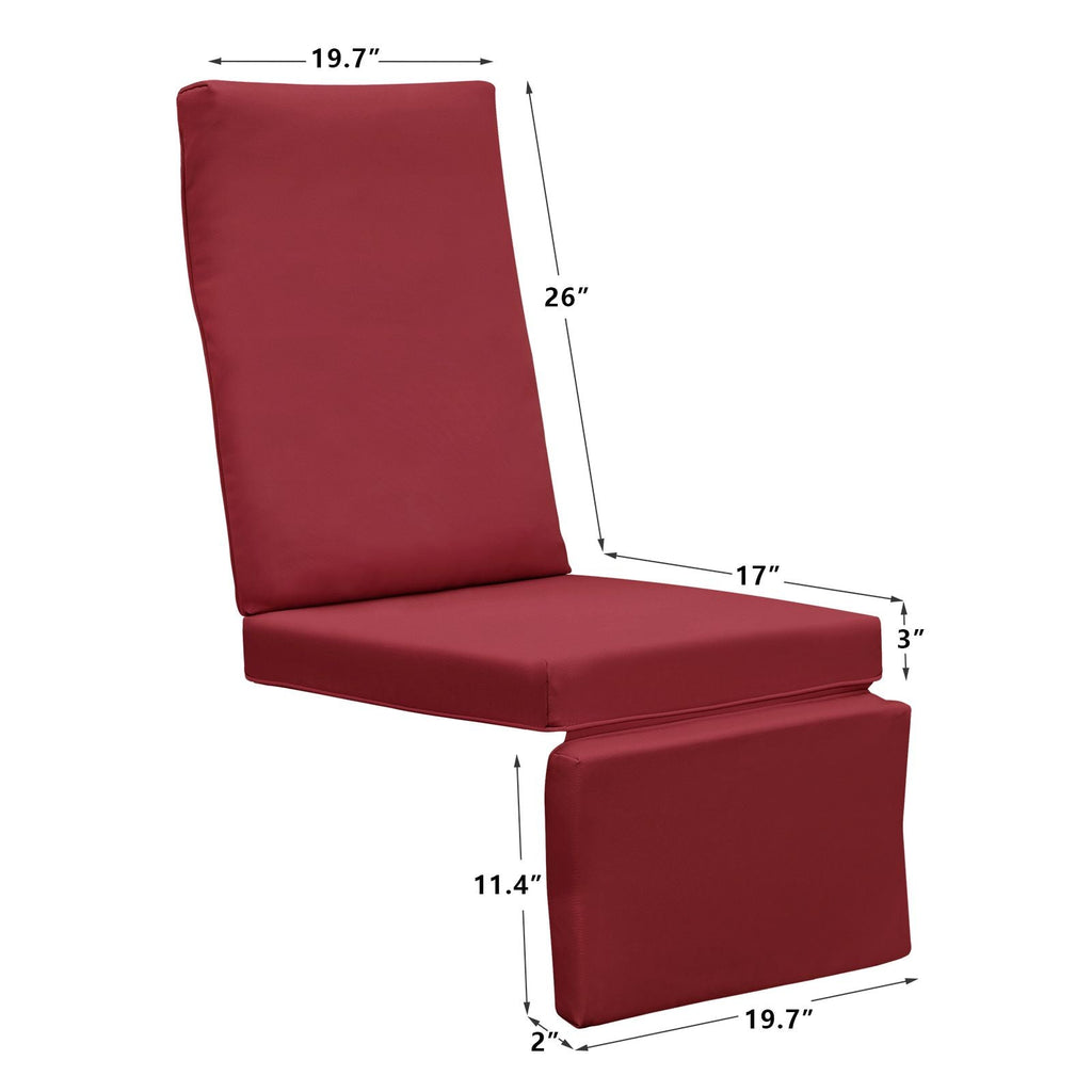 3' Thickness Replacement Waterproof Cushion,Lounge Chair Cushion,Cushion for Outdoor Recliner Furniture - MC Online