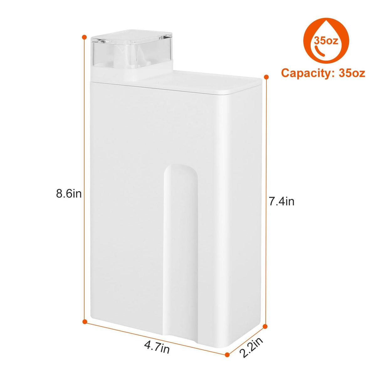 35oz Laundry Detergent Dispenser Container Empty Dispenser Bottle Storage Box with Waterproof Labels for Liquid Detergent Fabric Softener - MC Online
