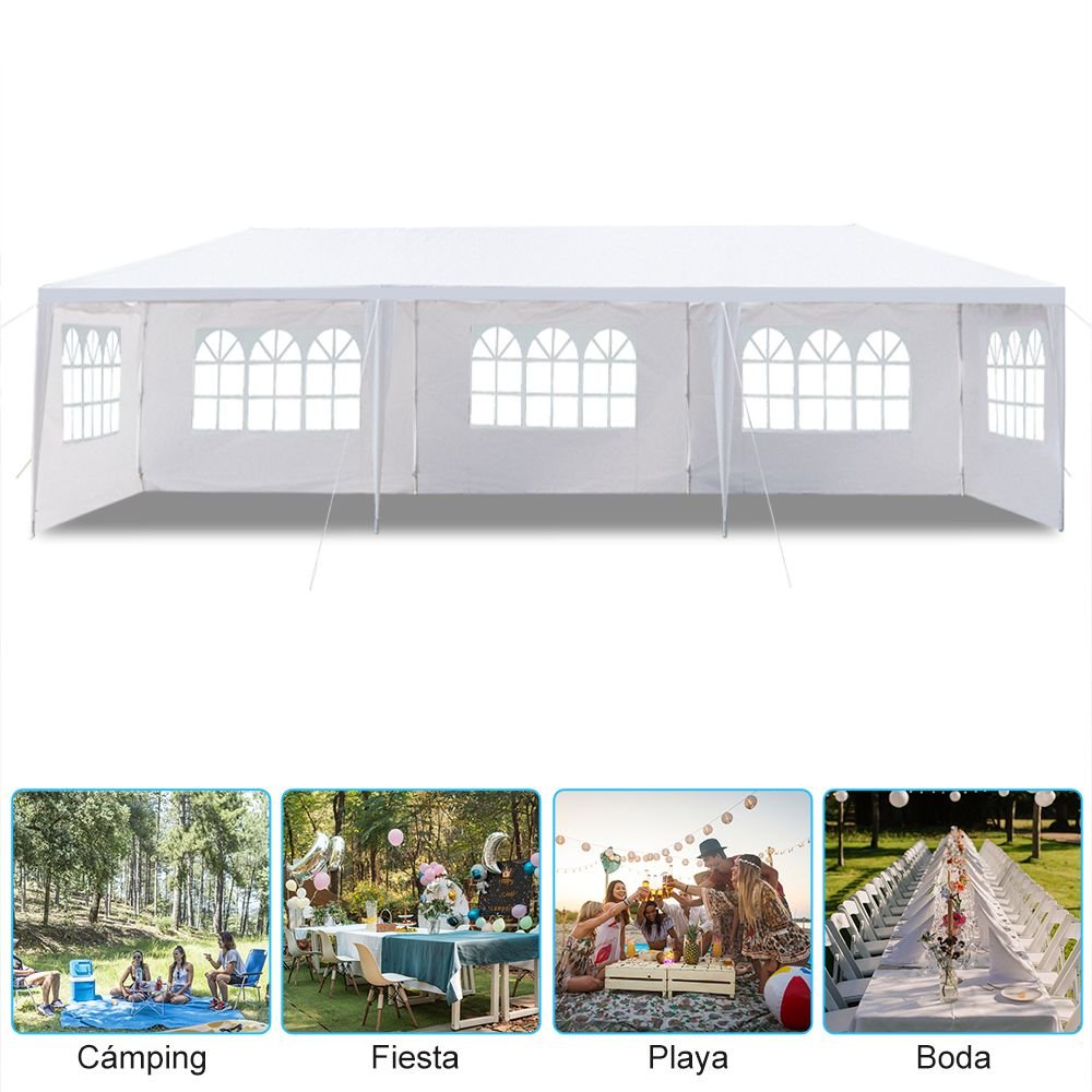 3*9m 5-Sided Iron PE Cloth Spiral Pipe Pergola - MC Online