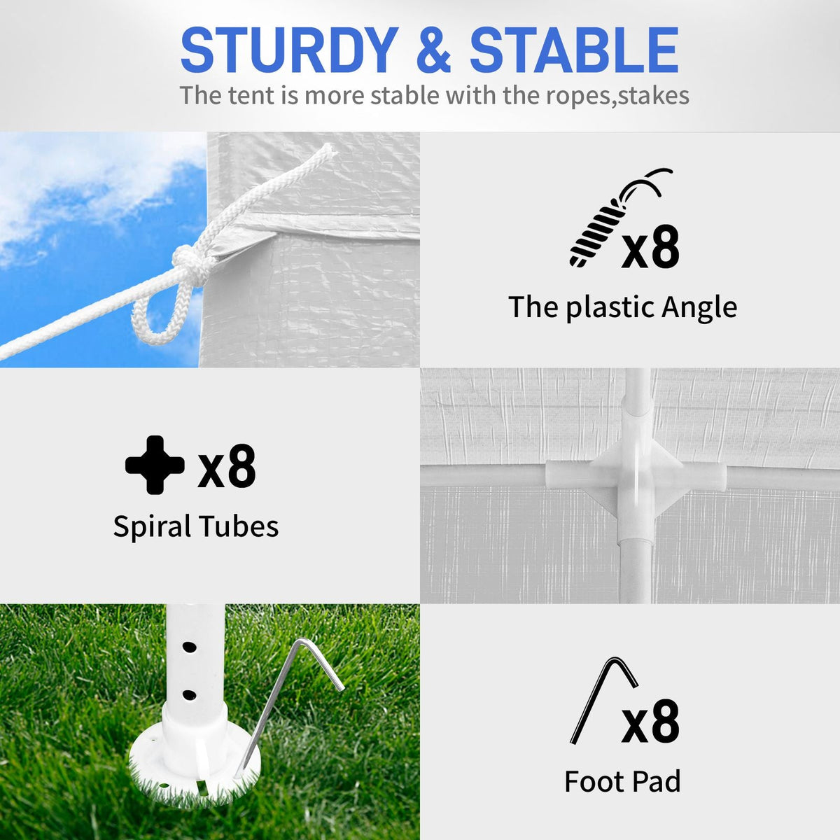 3*9m 5-Sided Iron PE Cloth Spiral Pipe Pergola - MC Online