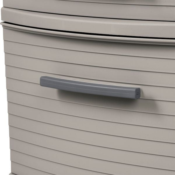 4 Drawer Weave Tower Dark Gray - Plastic Storage Organizer, Portable Utility Drawers, Universal Storage - MC Online