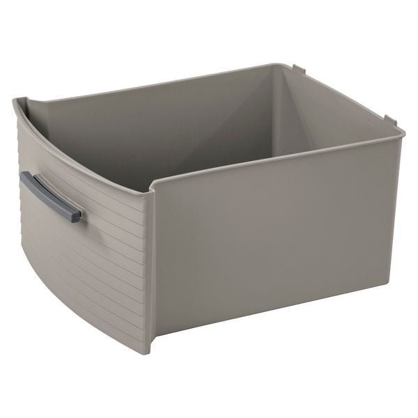 4 Drawer Weave Tower Dark Gray - Plastic Storage Organizer, Portable Utility Drawers, Universal Storage - MC Online