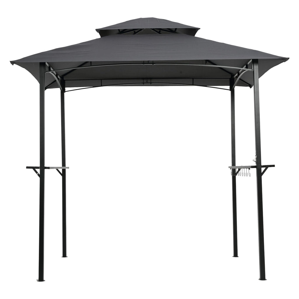 8x5Ft Grill Gazebo Replacement Canopy Only!!!! NO Metal Structure!!! Double Tiered BBQ Tent Roof Top Cover - MC Online