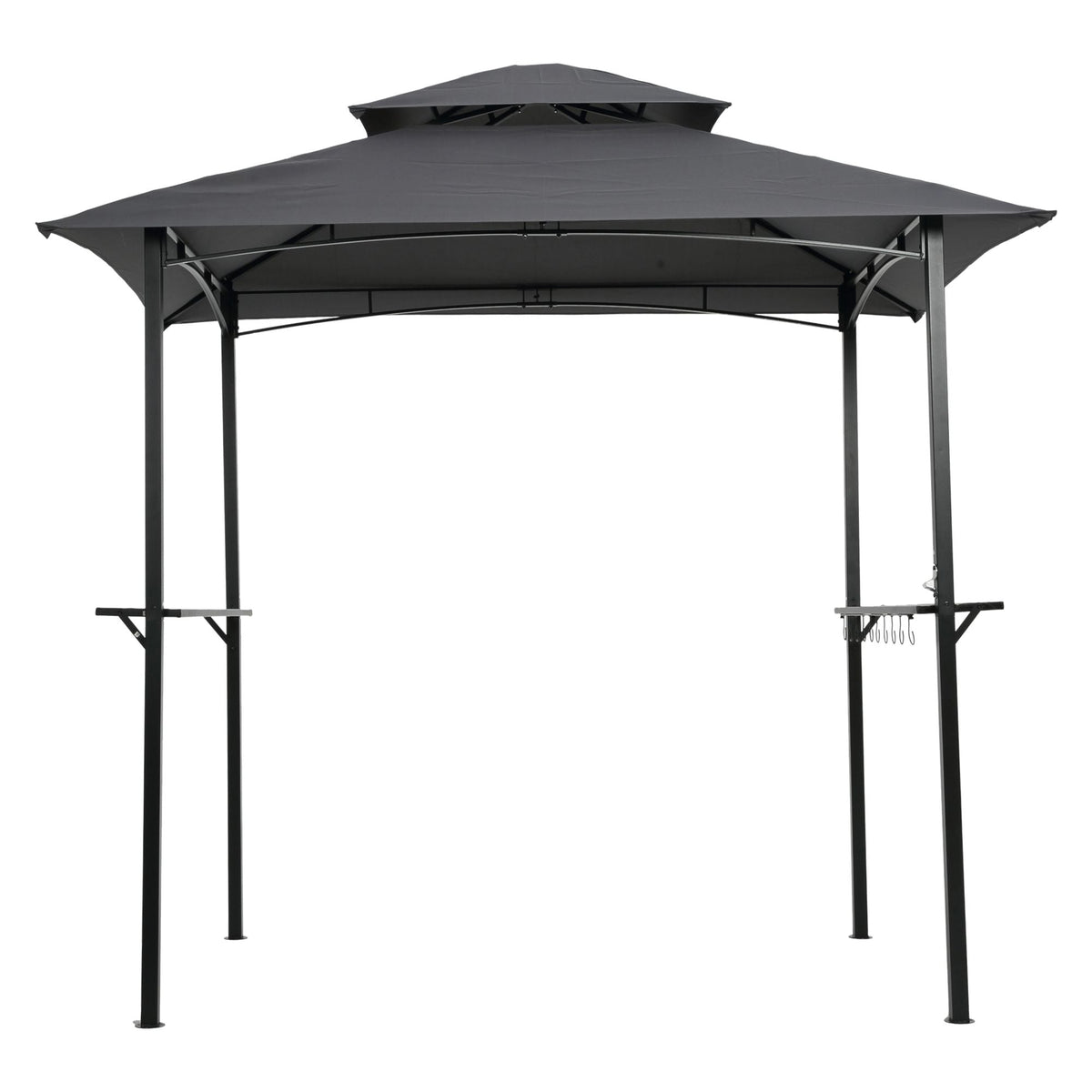 8x5Ft Grill Gazebo Replacement Canopy Only!!!! NO Metal Structure!!! Double Tiered BBQ Tent Roof Top Cover - MC Online