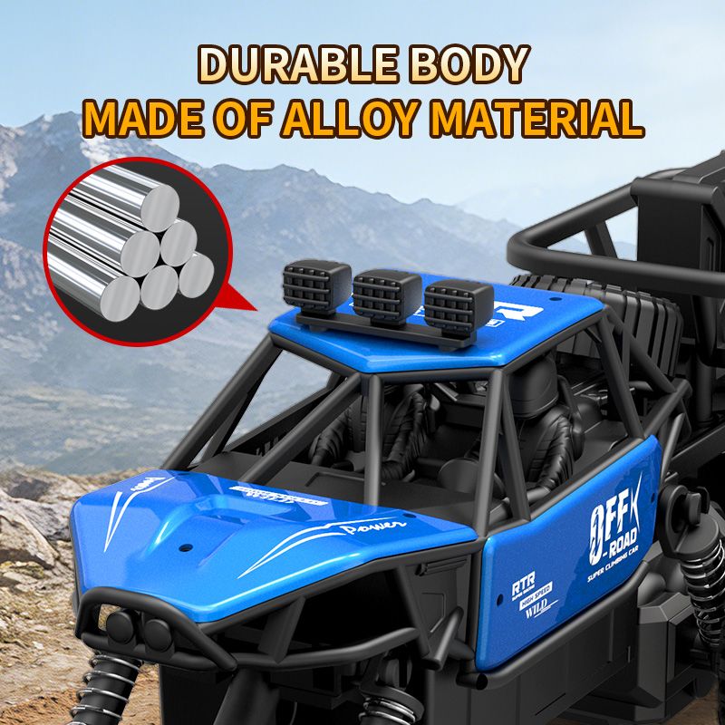 All-terrain Electric Toy Car, Alloy Car, 1:20 Scale Model Car, 2.4GHz R/ C Off-road Car, High-speed Car, with Headlights And Shock Absorption, Birthday Gifts for Kids Over 3 Years Old - MC Online