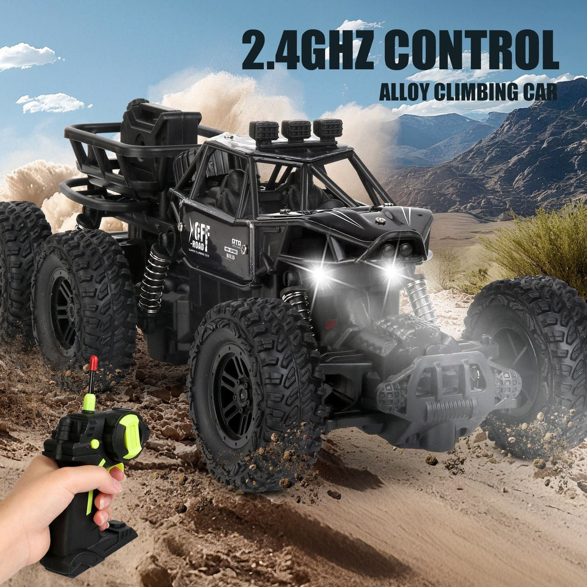 All-terrain Electric Toy Car, Alloy Car, 1:20 Scale Model Car, 2.4GHz R/ C Off-road Car, High-speed Car, with Headlights And Shock Absorption, Birthday Gifts for Kids Over 3 Years Old - MC Online