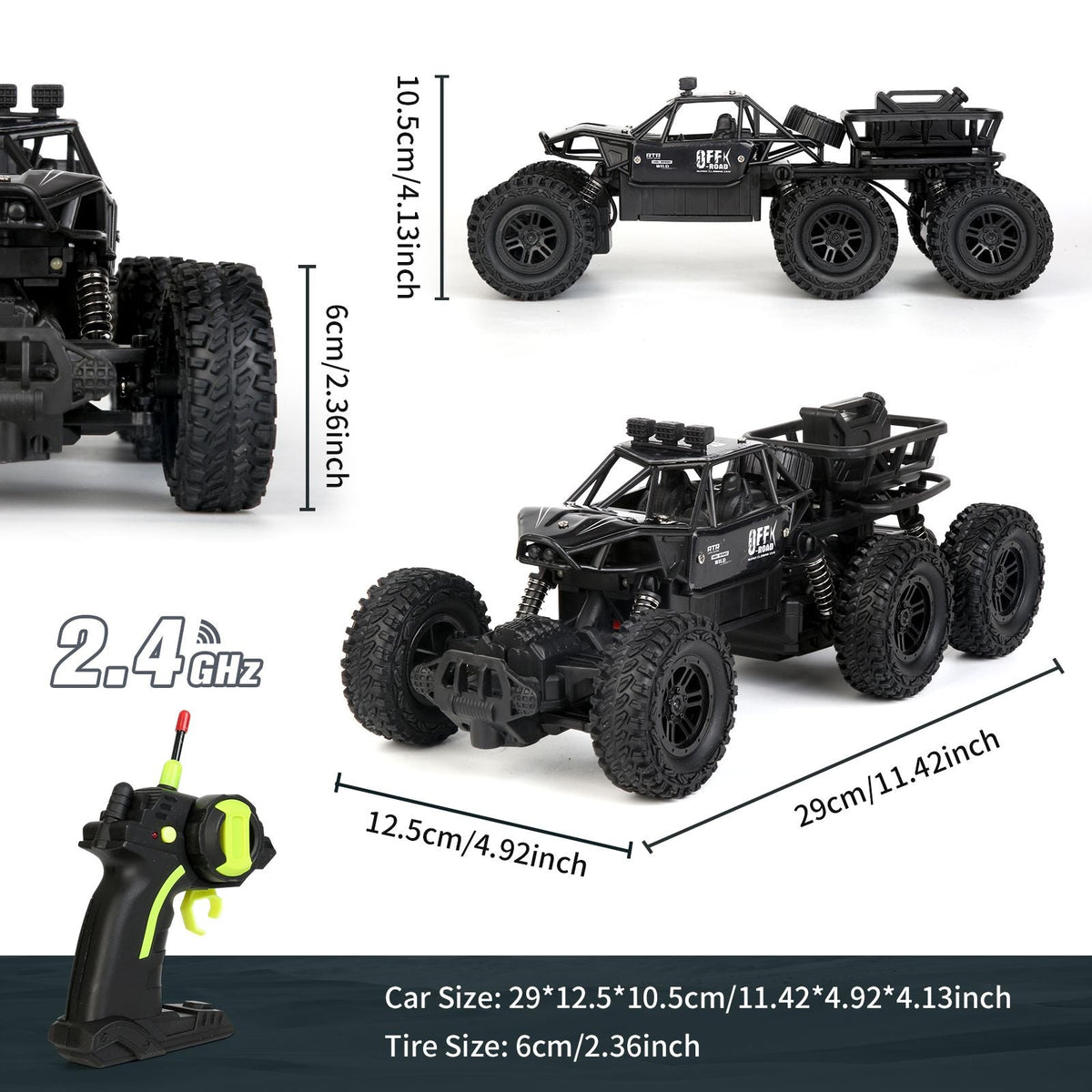 All-terrain Electric Toy Car, Alloy Car, 1:20 Scale Model Car, 2.4GHz R/ C Off-road Car, High-speed Car, with Headlights And Shock Absorption, Birthday Gifts for Kids Over 3 Years Old - MC Online