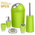 Bathroom Accessories Set 6 Pcs Bathroom Set Ensemble Complete Soap Dispenser Toothbrush Holder - MC Online