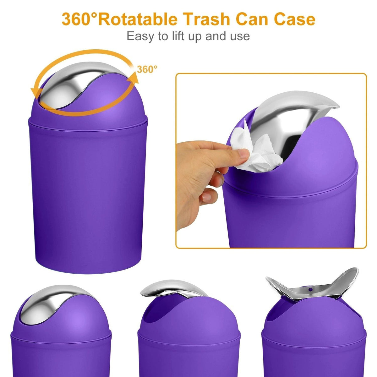 Bathroom Accessories Set 6 Pcs Bathroom Set Ensemble Complete Soap Dispenser Toothbrush Holder - MC Online