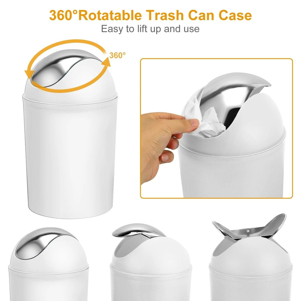 Bathroom Accessories Set 6 Pcs Bathroom Set Ensemble Complete Soap Dispenser Toothbrush Holder - MC Online