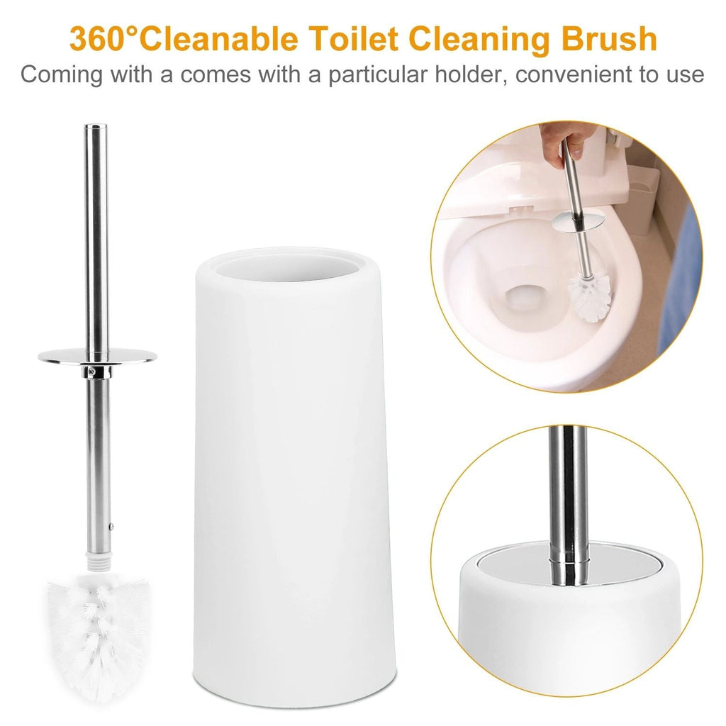 Bathroom Accessories Set 6 Pcs Bathroom Set Ensemble Complete Soap Dispenser Toothbrush Holder - MC Online