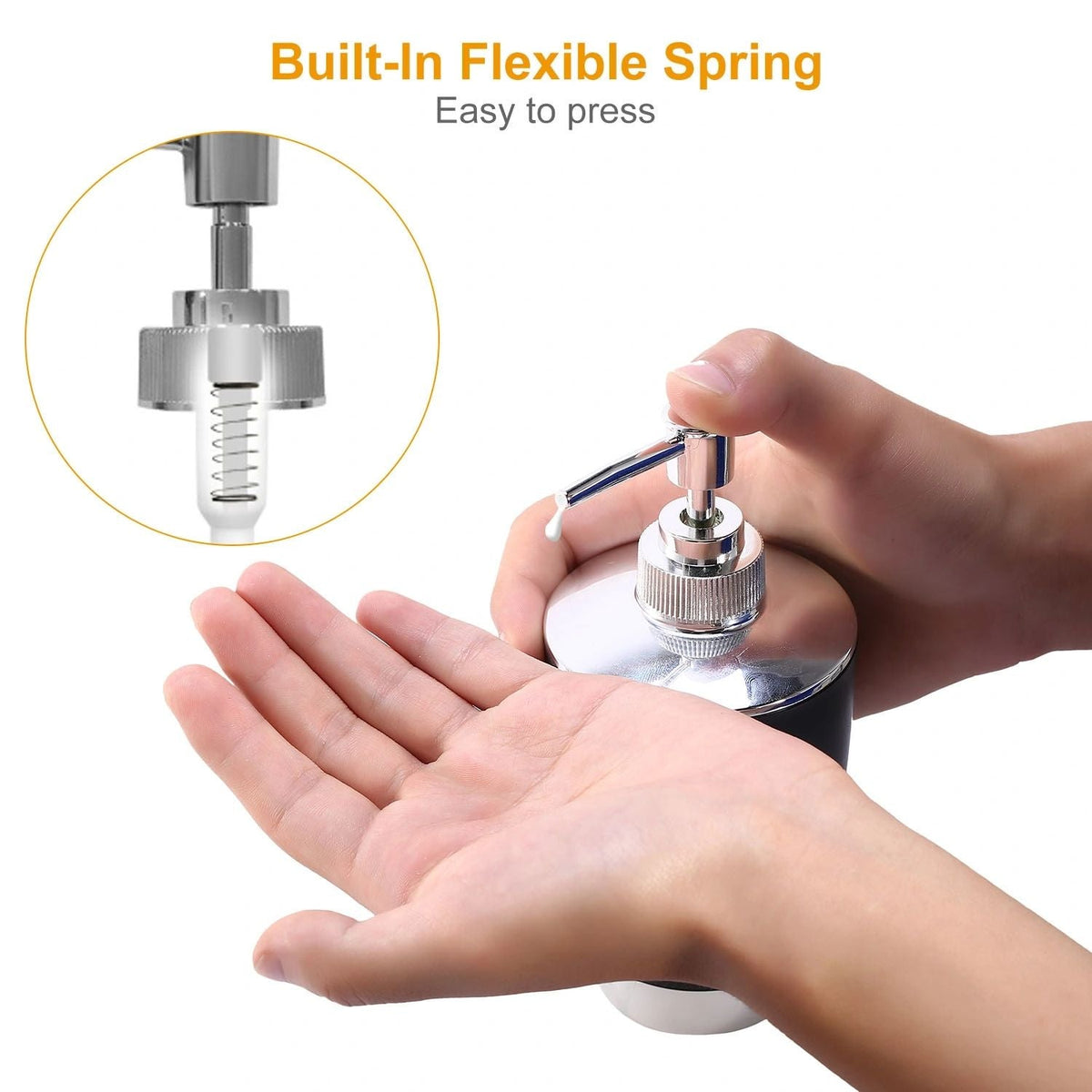 Bathroom Accessories Set 6 Pcs Bathroom Set Ensemble Complete Soap Dispenser Toothbrush Holder - MC Online