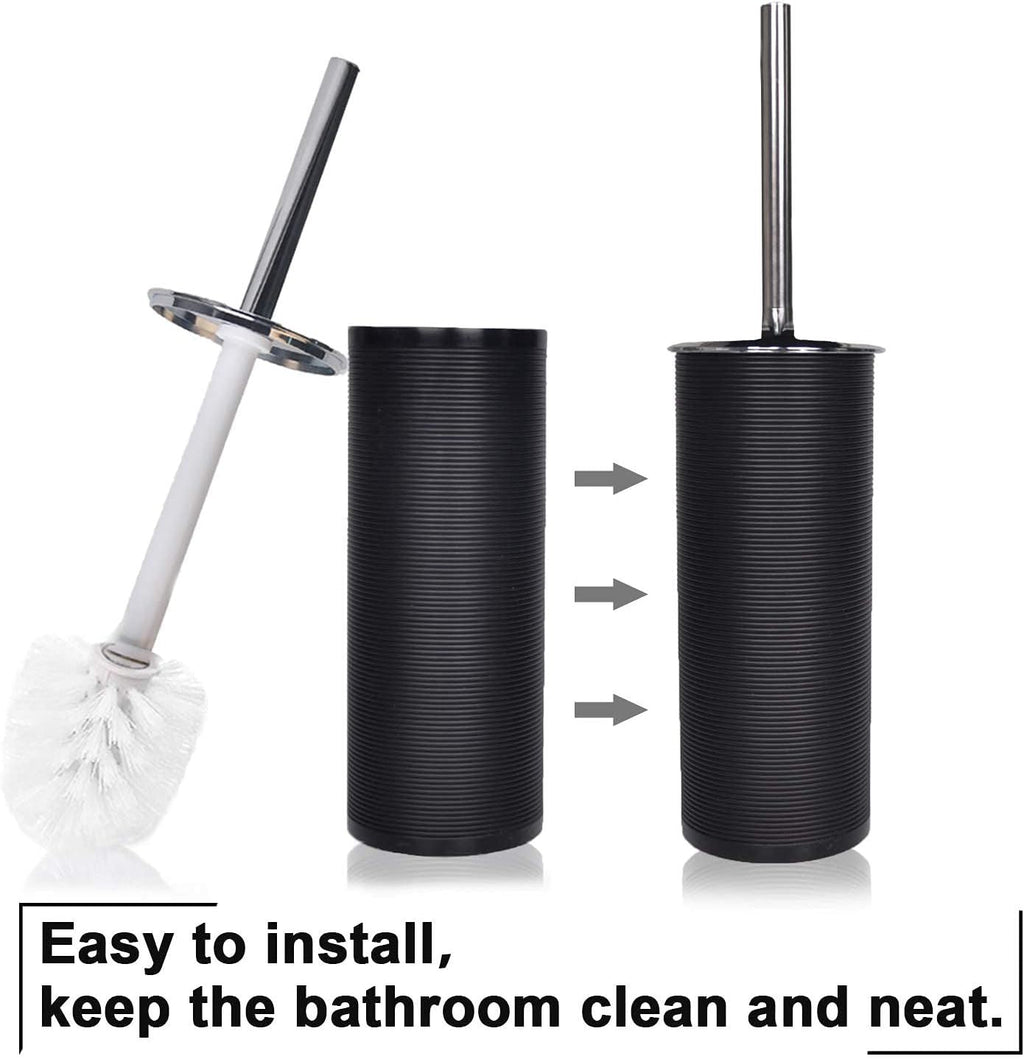 Bathroom Accessories Set 6 Piece Bath Ensemble Includes Soap Dispenser, Toothbrush Holder, Toothbrush Cup, Soap Dish for Decorative Countertop and Housewarming Gift, Black - MC Online