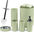Bathroom Accessories Set Bath Ensemble Includes Soap Dispenser, Toothbrush Holder, Toothbrush Cup, Soap Dish for Decorative Countertop and Housewarming Gift (Apple Green) - MC Online