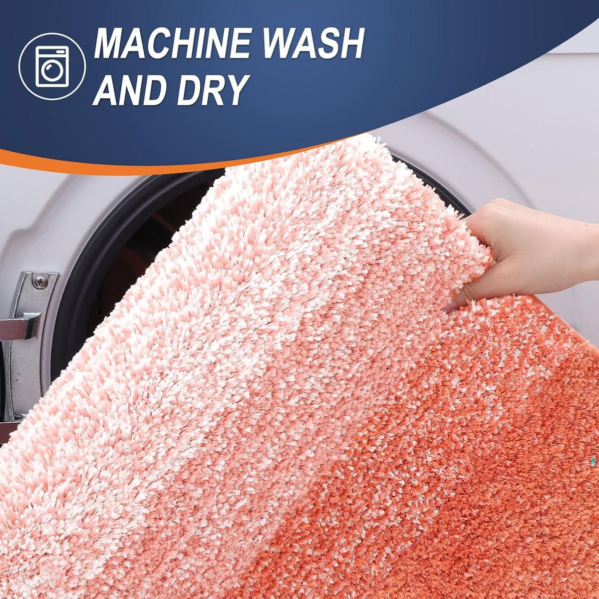 Bathroom Rugs Mat 30x20, Extra Soft Absorbent Microfiber Bath Rugs, Rubber Backing, Quick Dry, Machine Washable Bath Mats for Bathroom Floor, Tub and Shower, Home Decor Accessories, Coral - MC Online