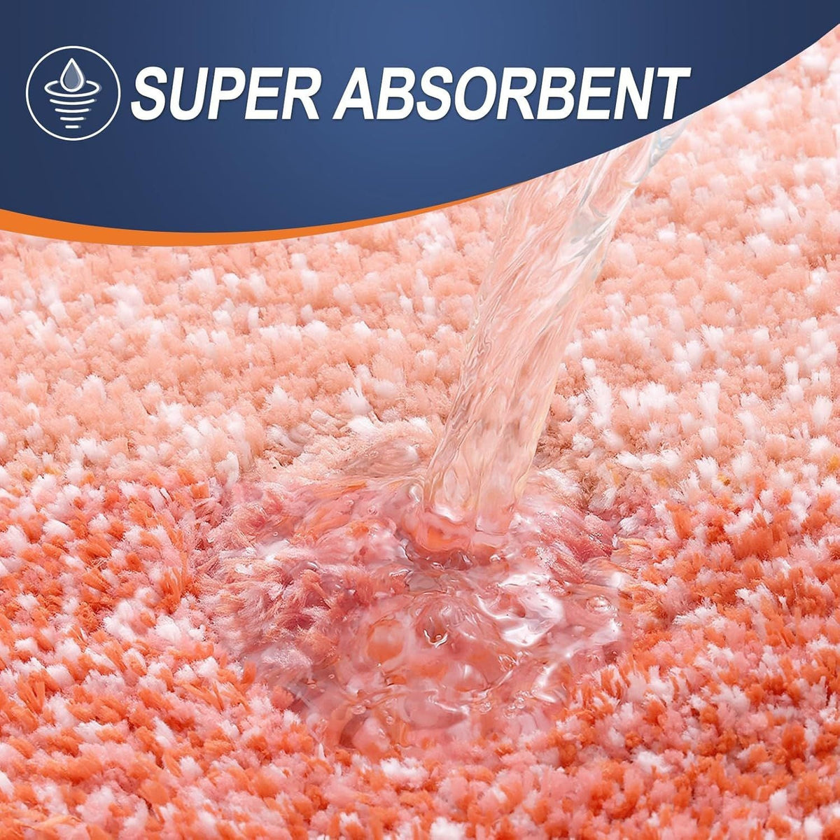 Bathroom Rugs Mat 30x20, Extra Soft Absorbent Microfiber Bath Rugs, Rubber Backing, Quick Dry, Machine Washable Bath Mats for Bathroom Floor, Tub and Shower, Home Decor Accessories, Coral - MC Online