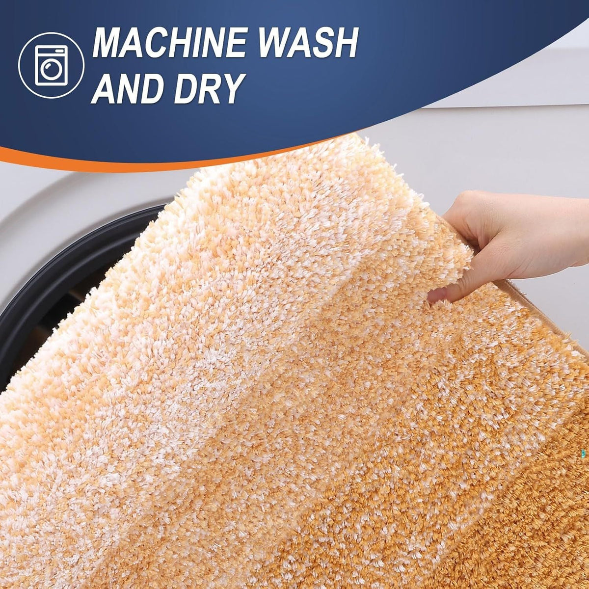 Bathroom Rugs Mat 30x20, Extra Soft Absorbent Microfiber Bath Rugs, Rubber Backing, Quick Dry, Machine Washable Bath Mats for Bathroom, Tub and Shower, Home Decor Accessories, Golden Yellow - MC Online