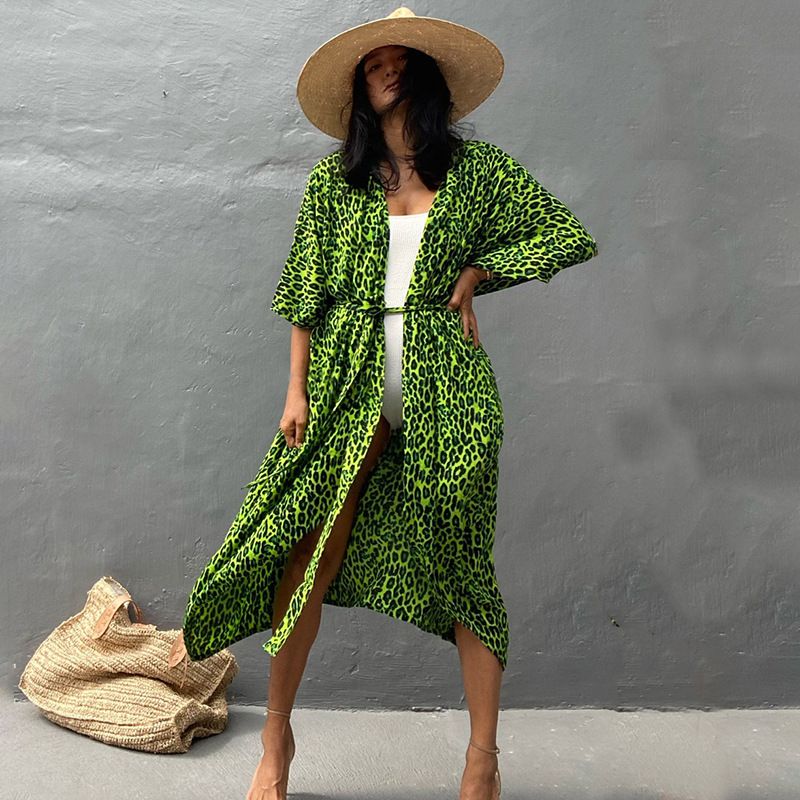 Beach Cover Ups for Swimwear Women Black Tie Dye Kimono Swimsuit Cape Summer Dress 2022 Beachwear Outfits Sales - MC Online