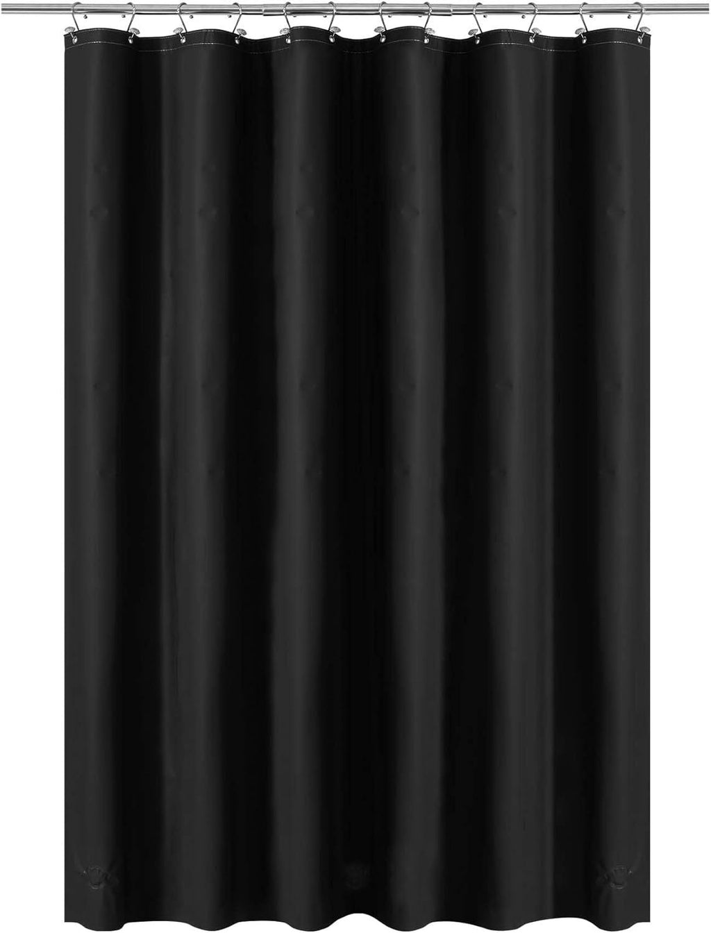 Black Shower Curtain Liner - Premium PEVA Plastic Black Shower Liner for Bathroom, Lightweight Standard Size Bath Curtain with 3 Magnets, Metal Grommets - MC Online