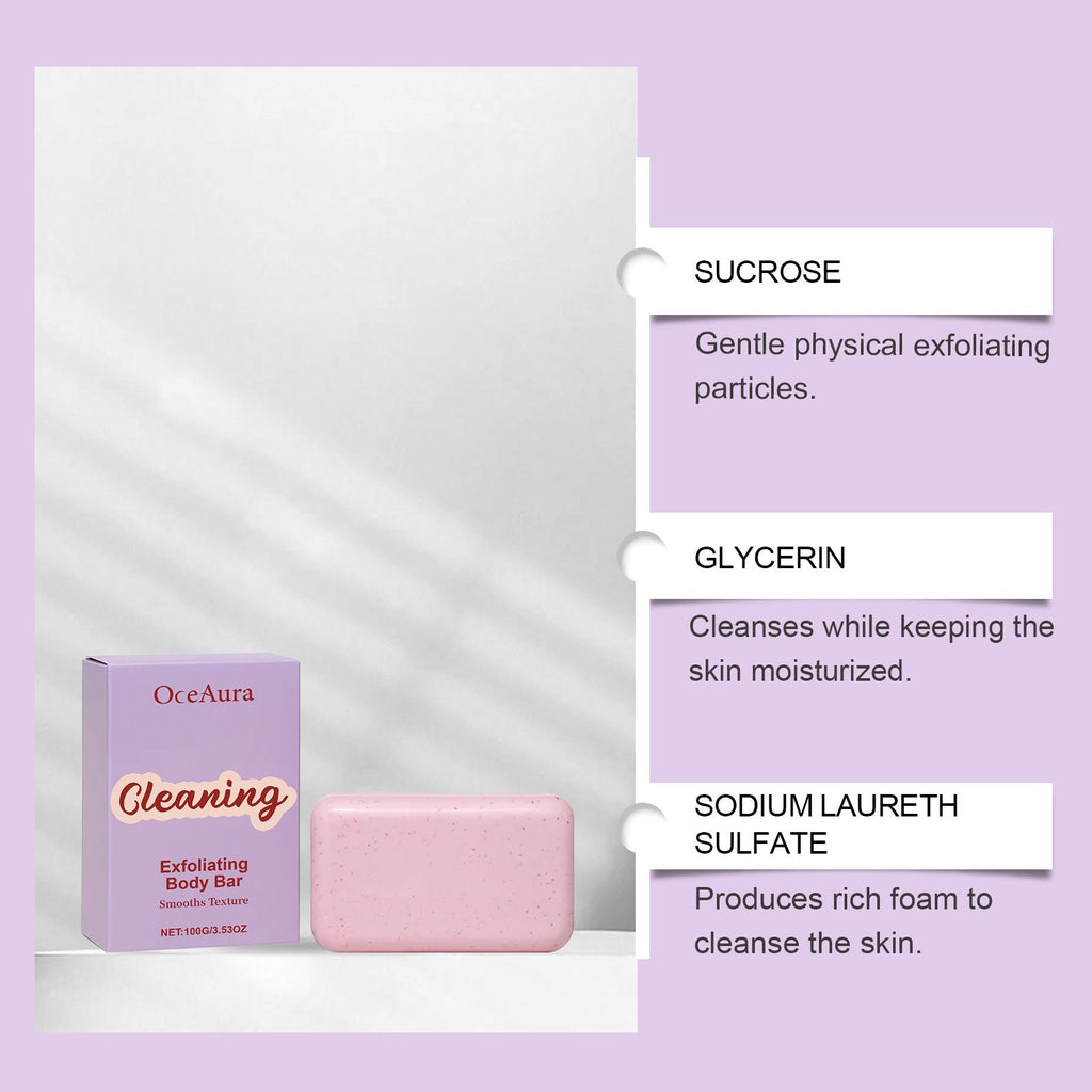 Body Exfoliating Cleansing Soap Gentle Cleansing for Body Skin, Leaving Moisture and Fragrance Bath Care - MC Online