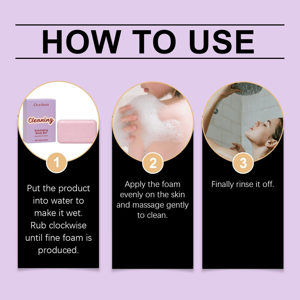 Body Exfoliating Cleansing Soap Gentle Cleansing for Body Skin, Leaving Moisture and Fragrance Bath Care - MC Online
