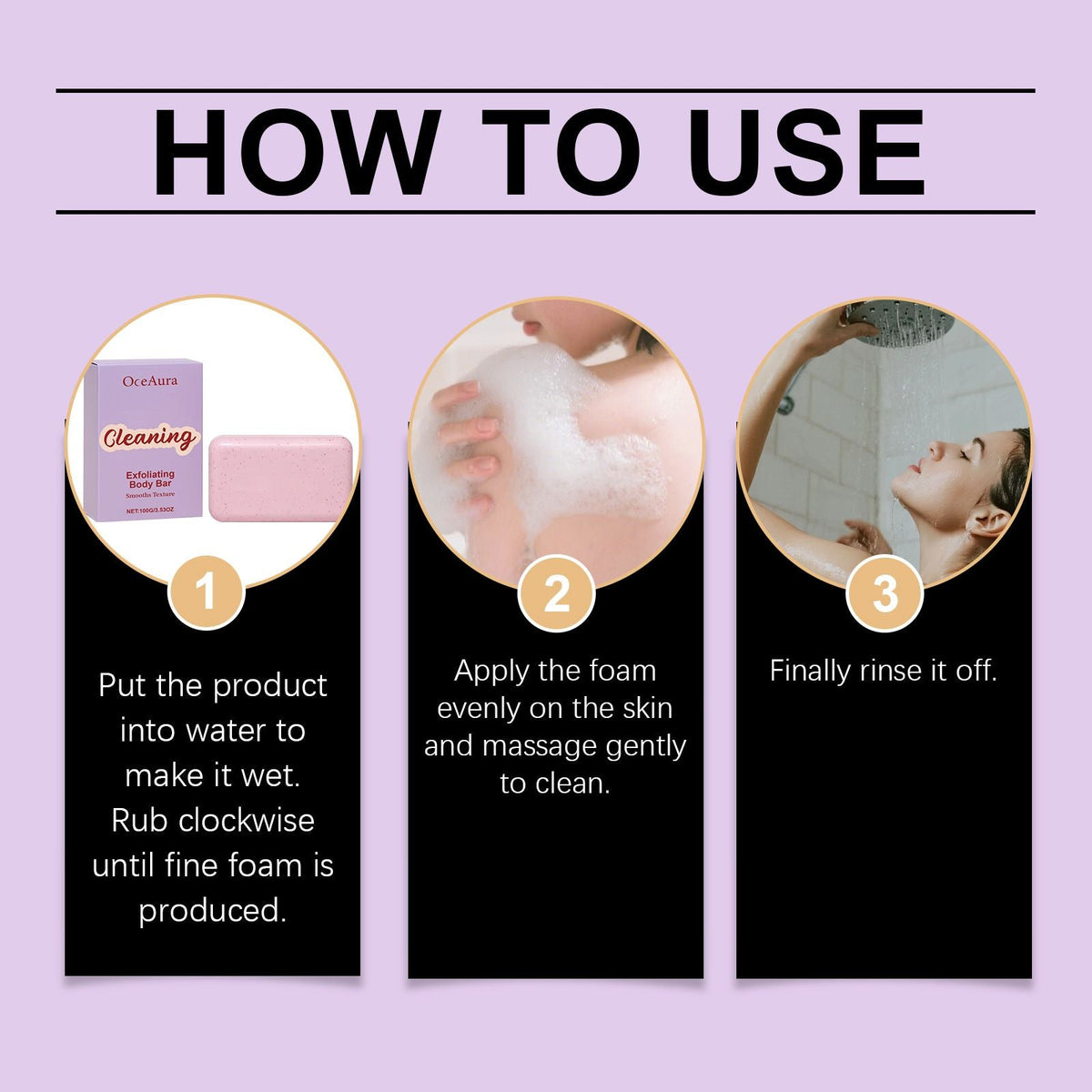 Body Exfoliating Cleansing Soap Gentle Cleansing for Body Skin, Leaving Moisture and Fragrance Bath Care - MC Online