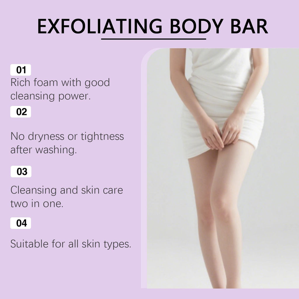 Body Exfoliating Cleansing Soap Gentle Cleansing for Body Skin, Leaving Moisture and Fragrance Bath Care - MC Online