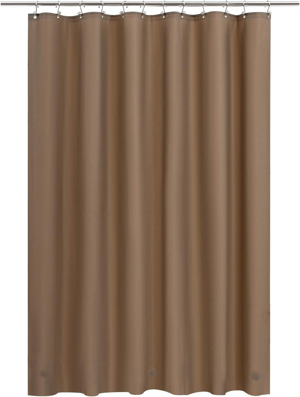 Brown Shower Curtain Liner - Premium PEVA, BPA & PVC Free, No Chemical Smell, Lightweight Standard Size Shower Curtain with 3 Magnets, Metal Grommets - Brown - MC Online