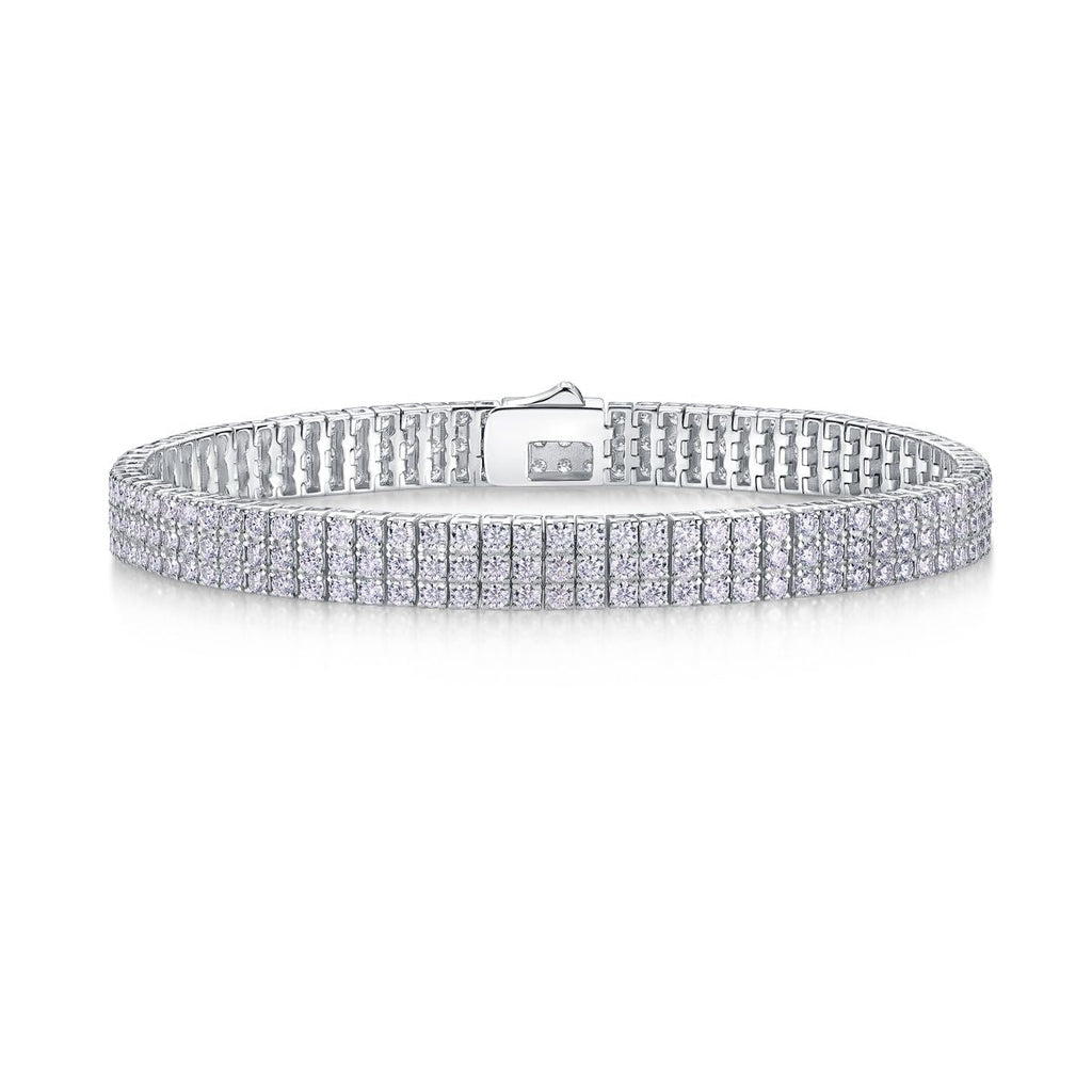 Chain of Brilliance - Made of morganite, 925 sterling silver and platinum-plated diamonds, it is a fashionable jewelry bracelet and a luxurious silver accessory. - MC Online