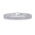 Chain of Brilliance - Made of morganite, 925 sterling silver and platinum-plated diamonds, it is a fashionable jewelry bracelet and a luxurious silver accessory. - MC Online