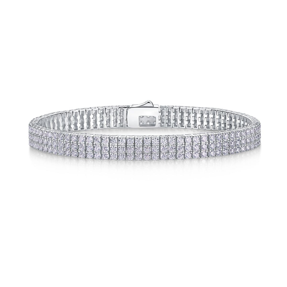 Chain of Brilliance - Made of morganite, 925 sterling silver and platinum-plated diamonds, it is a fashionable jewelry bracelet and a luxurious silver accessory. - MC Online