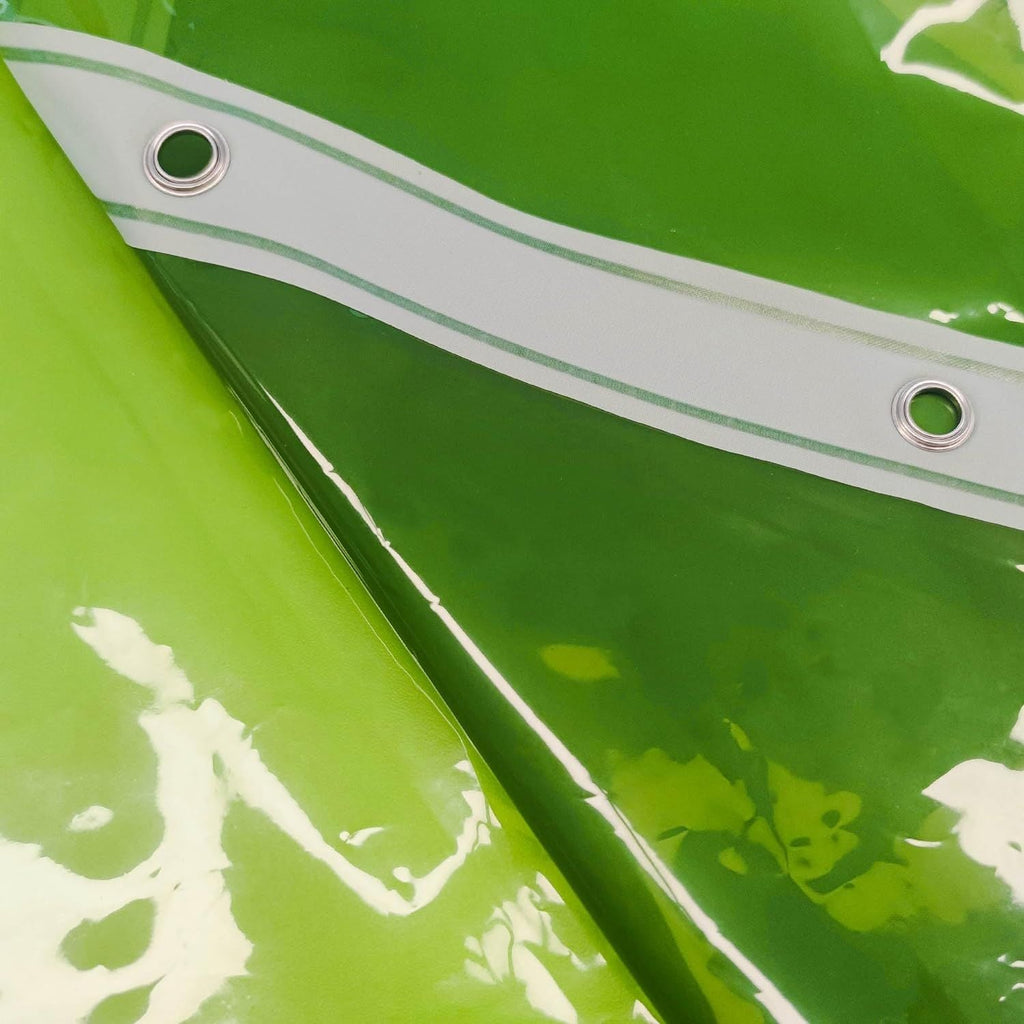 Clear Green Shower Curtain Liner - Premium PEVA Shower Liner with 3 Magnets and Metal Grommets, Waterproof Lightweight Standard Size Bath Curtains for Bathroom - Translucent Green - MC Online