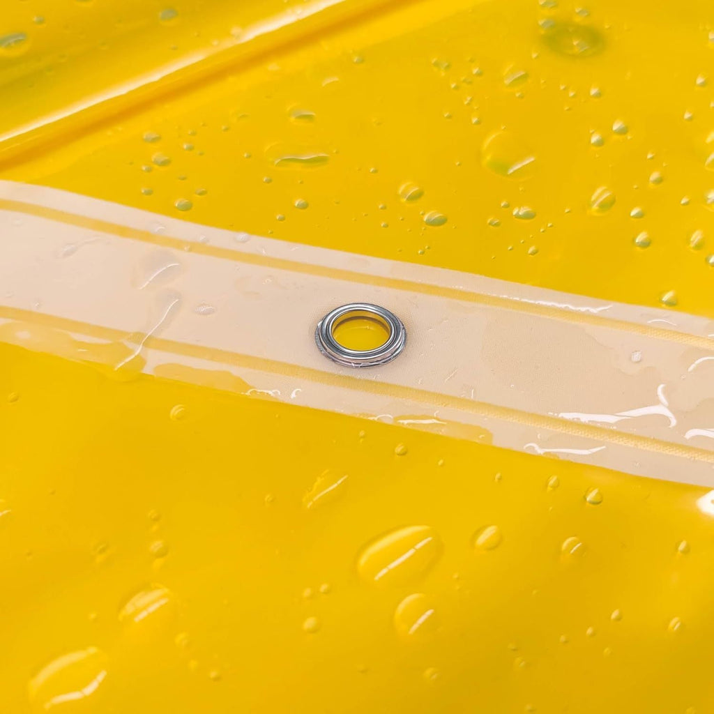 Clear Yellow Shower Curtain Liner - Premium PEVA Shower Liner with 3 Magnets & Metal Grommets, Waterproof Lightweight Standard Size Curtains for Bathroom - Translucent Yellow - MC Online