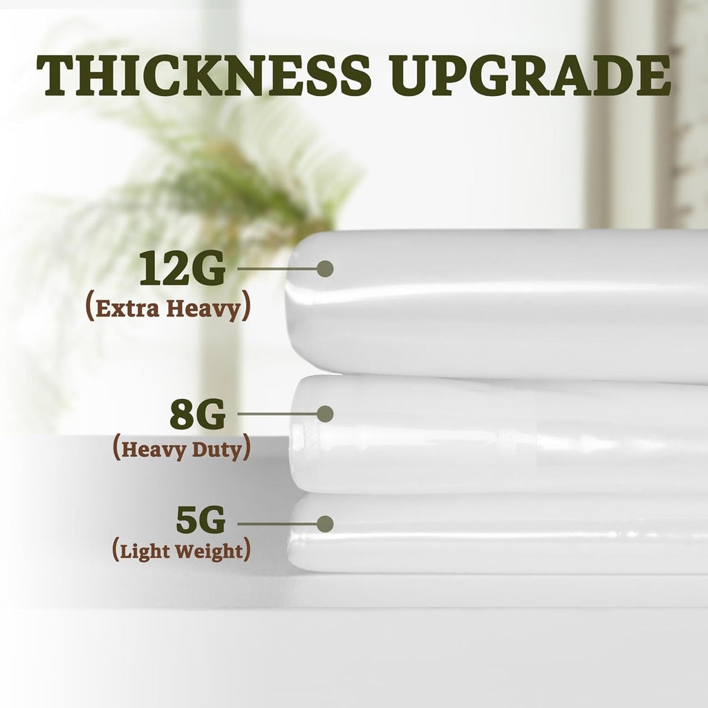 Design Extra Heavy Duty Shower Curtain Liner Thick - Soft Plastic Shower Liner Waterproof with Grommets & 3 Magnets, Clear, 72"x72" - MC Online