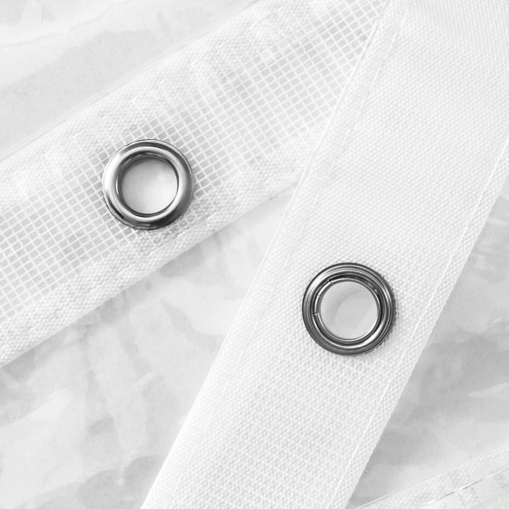 Design Extra Heavy Duty Shower Curtain Liner Thick - Soft Plastic Shower Liner Waterproof with Grommets & 3 Magnets, Clear, 72"x72" - MC Online