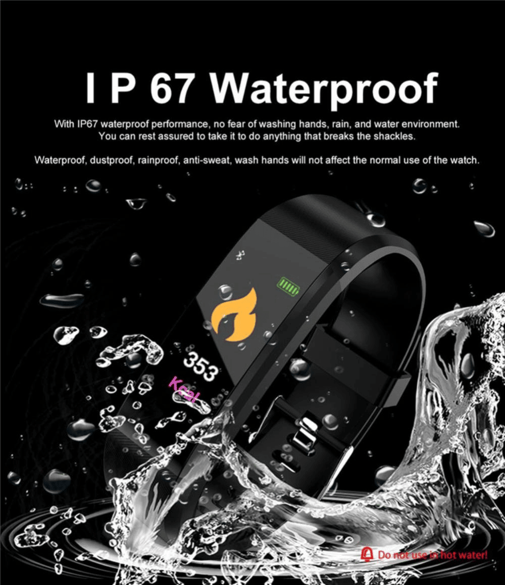 Fitness Smart Watch Activity Tracker Heart Rate For Women Men Oxygen BP Monitor - MC Online