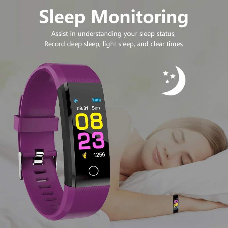 Fitness Smart Watch Activity Tracker Heart Rate For Women Men Oxygen BP Monitor - MC Online