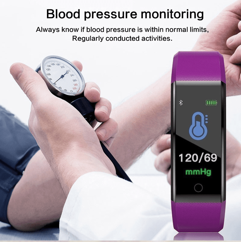 Fitness Smart Watch Activity Tracker Heart Rate For Women Men Oxygen BP Monitor - MC Online