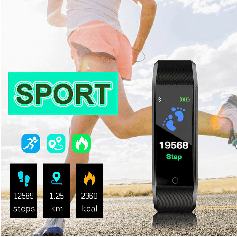 Fitness Smart Watch Activity Tracker Heart Rate For Women Men Oxygen BP Monitor - MC Online