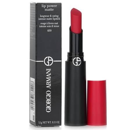 GIORGIO ARMANI - Lip Power Matte Longwear & Caring Intense Matte Lipstick -  409 Electric 831208 3.1g/0.11oz - MC Online