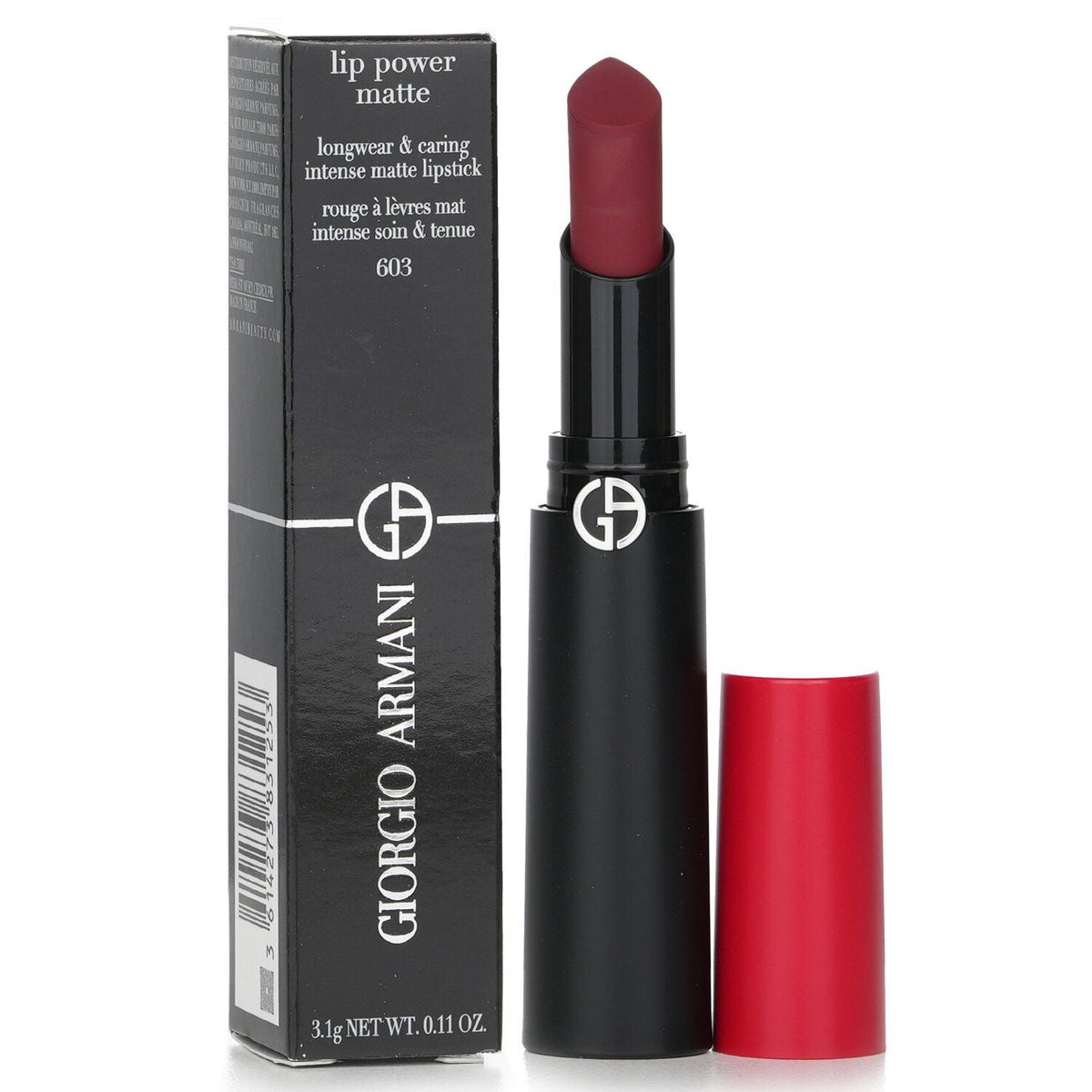GIORGIO ARMANI - Lip Power Matte Longwear & Caring Intense Matte Lipstick -  603 Dramatic 831253 3.1g/0.11oz - MC Online