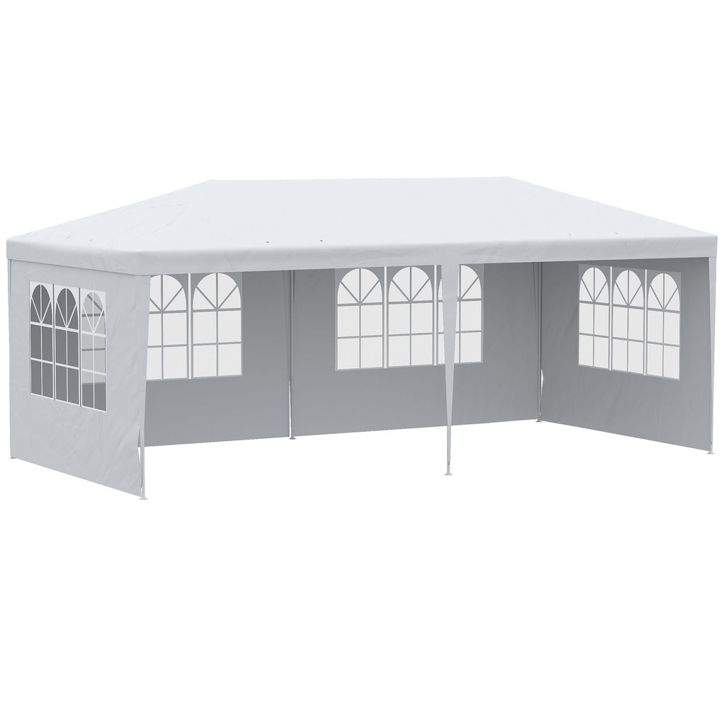 Grand Gazebo Haven: 20x10 Large Canopy Party Tent with Removable Side Walls - MC Online