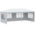 Grand Gazebo Haven: 20x10 Large Canopy Party Tent with Removable Side Walls - MC Online