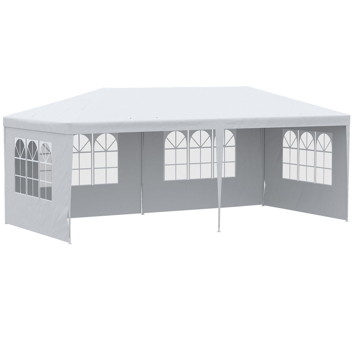 Grand Gazebo Haven: 20x10 Large Canopy Party Tent with Removable Side Walls - MC Online