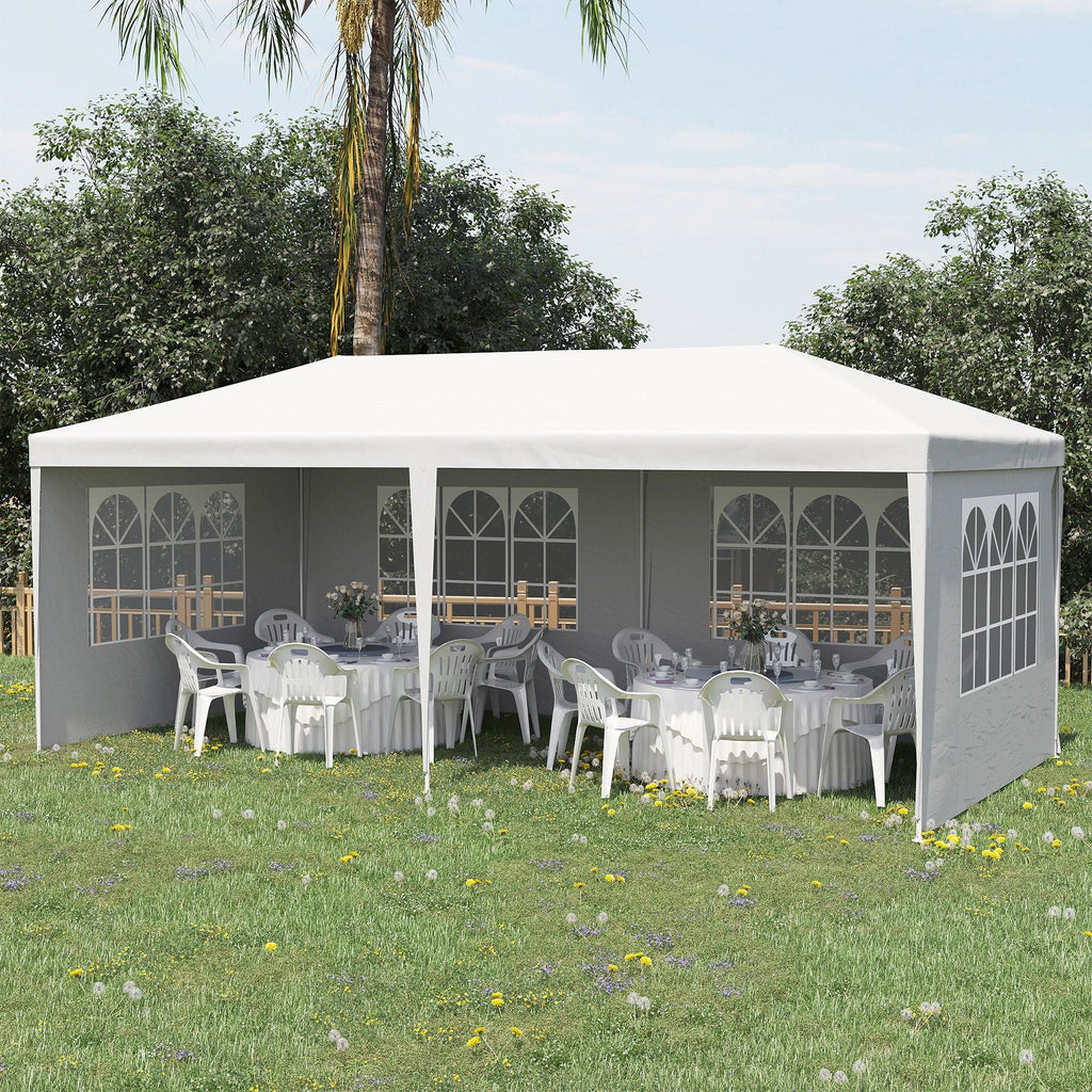 Grand Gazebo Haven: 20x10 Large Canopy Party Tent with Removable Side Walls - MC Online