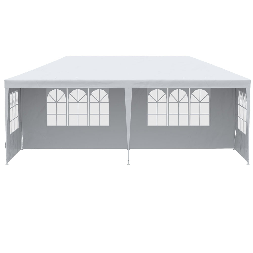 Grand Gazebo Haven: 20x10 Large Canopy Party Tent with Removable Side Walls - MC Online