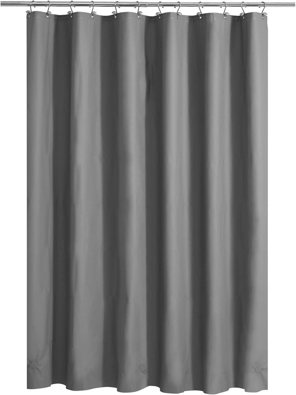 Gray Shower Curtain Liner - Premium PEVA Shower Liner for Bathroom, BPA & PVC Free, No Chemical Smell, Lightweight Standard Size Bath Curtain with 3 Magnets, Metal Grommets - Dark Gray - MC Online